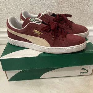 Puma suede classic , cabernet-white , size 13 men